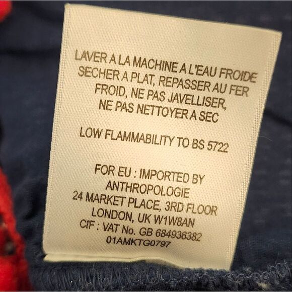 Blue Patterned Women's Jumpsuit with Red Accents - Picture 7 of 11